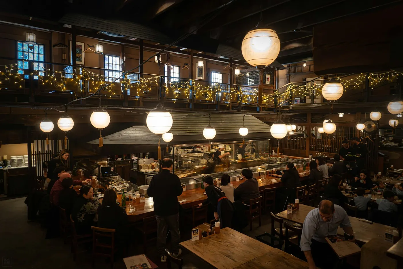 The dining room mid-service